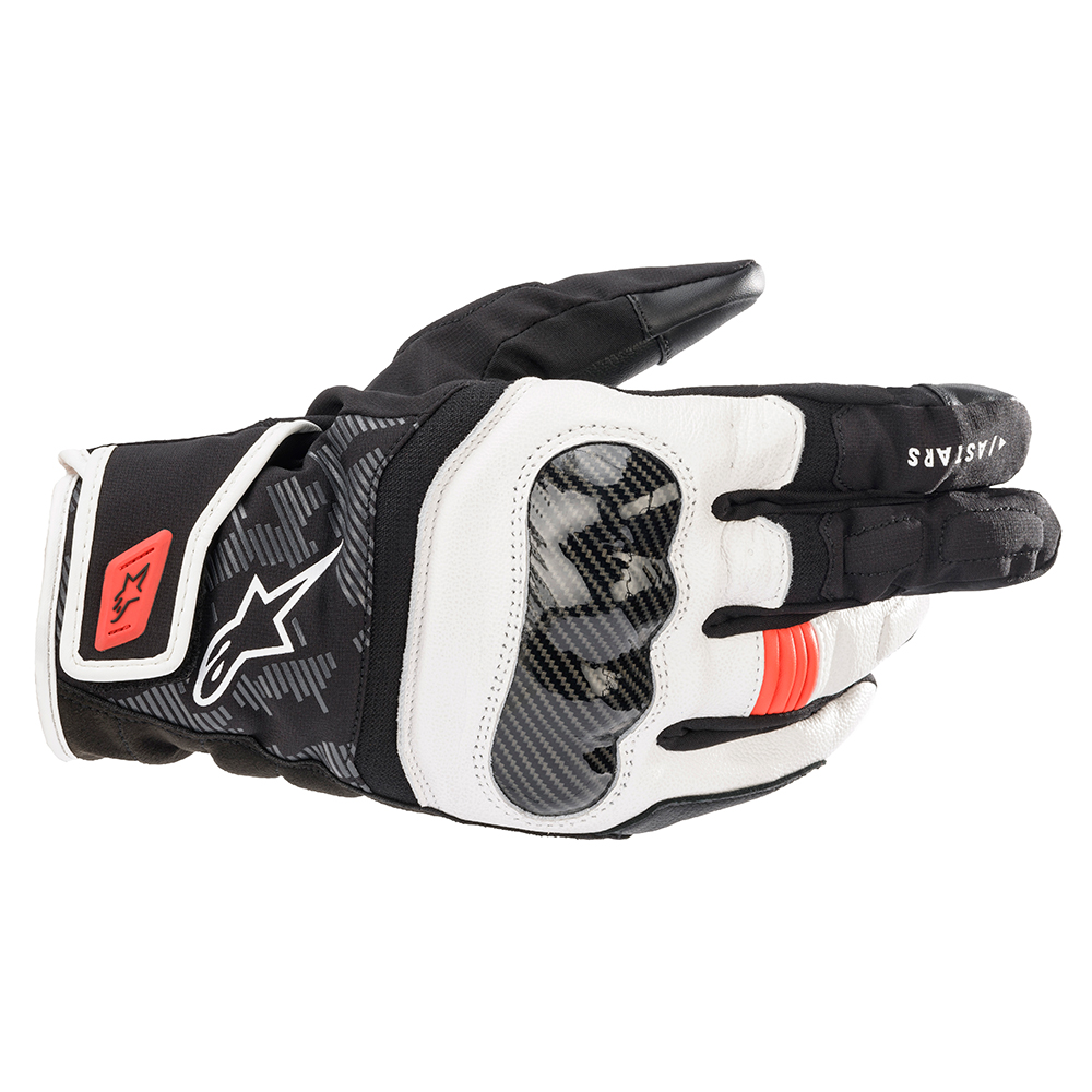 Alpinestars Alpinestars SMX Z Drystar Gloves Black White & Red Fluo